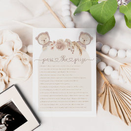 Verpassen Sie das Twins Teddy Bear Baby Shower Gam