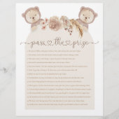 Verpassen Sie das Twins Teddy Bear Baby Shower Gam (Vorderseite)