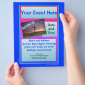 Verpassen Sie den Flyer nicht - blau (Hand)