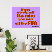 Verpassen Sie den ganzen Spaß! Poster (Heimbüro)