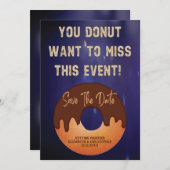 Verpassen Sie dieses Ereignis Neon Hochzeit speich Einladung (Vorne/Hinten)