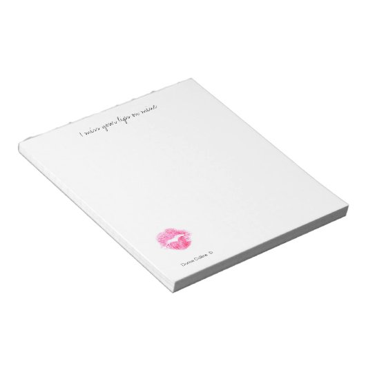 Verpassen Sie Ihr Lippen-Notizblock Notizblock (angewinkelt)