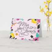 Verpassen Sie Ihre Gesichtskarte Karte (Gelbe Blume)