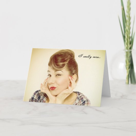 Verpassen Sie Ihre Retro Vibe Grußkarte Karte (Vorderseite)