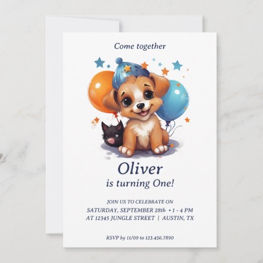 Verpassen Sie nicht ein Party: Einladung zur Gebur (Vorderseite)