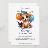 Verpassen Sie nicht ein Party: Einladung zur Gebur (Vorne/Hinten)