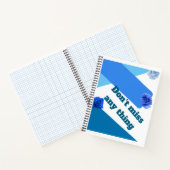 Verpassen Sie nichts" Blue Rose Notebook Notizblock (Innenseite)