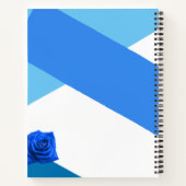 Verpassen Sie nichts" Blue Rose Notebook Notizblock (Rückseite)