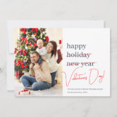 Verpasste Weihnachts-Valentinstag Feiertagskarte (Vorderseite)