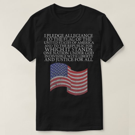 Verpfändung 4. Juli Flag Geschenk T-Shirt (Design vorne)