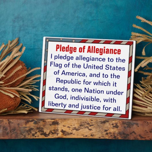 Verpfändung der Allegiance-Tafel Fotoplatte (Seite)