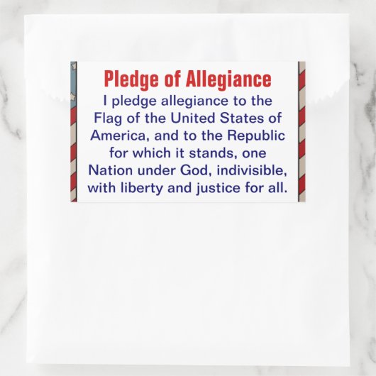 Verpfändung Rechteckiger Aufkleber (Tasche)