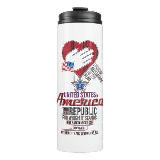 Verpflichtung der USA zur gegenseitigen Anerkennun Thermosbecher (Vorderseite)
