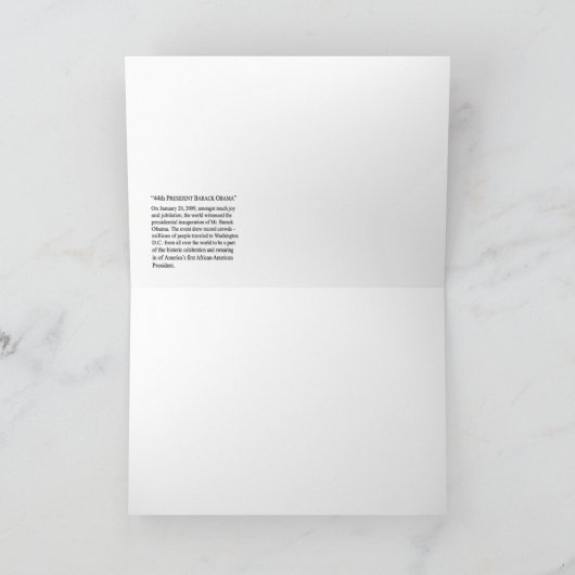 Verpflichtung (Obama-Faust-Stoß) Karte (Innenseite)