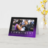 Verpflichtung (Obama-Faust-Stoß) Karte (Gelbe Blume)