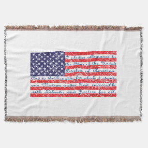 Verpflichtung zur Flagge der Vereinigten Staaten Decke