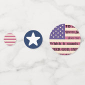 Verpflichtung zur Legitimationsflagge Konfetti (Vorderseiten)