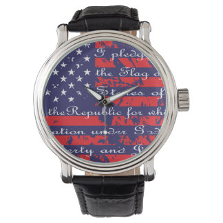 Verpflichtung zur US-Flagge Armbanduhr