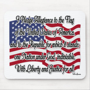 Verpflichtung zur Verbundenheit mit der US-Flagge Mousepad