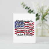 Verpflichtung zur Verbundenheit mit der US-Flagge Postkarte (Stehend Vorderseite)