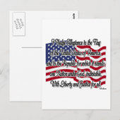 Verpflichtung zur Verbundenheit mit der US-Flagge Postkarte (Vorne/Hinten)