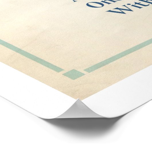 Verpflichtung zur Verbundenheit Poster (Ecke)