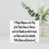 Verpflichtung zur Verbundenheit Postkarte (Stehend Vorderseite)