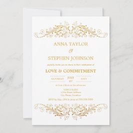 Verpflichtungserklärung für Vintages Gold Geblüht Einladung