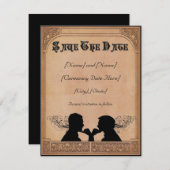 Verpflichtungsfeier "Custom Rett-the-Date Cards" Einladung (Vorne/Hinten)