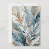 Verpflichtungsfeier für zeitgenössische Blaue Eleg Einladung (Rückseite)