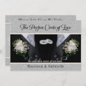 Verpflichtungsfeier für zwei "Grooms Tuxes" Einladung (Vorne/Hinten)