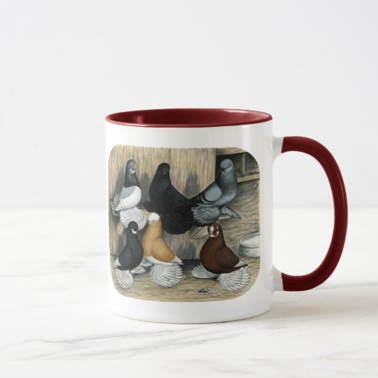 Verpfuschte Trommel-Tauben Tasse (Rechts)