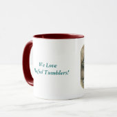 Verpfuschte Trommel-Tauben Tasse (Vorderseite Links)