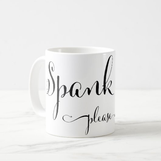 verprügeln Sie mich bitte Kaffeetasse (Vorderseite Links)