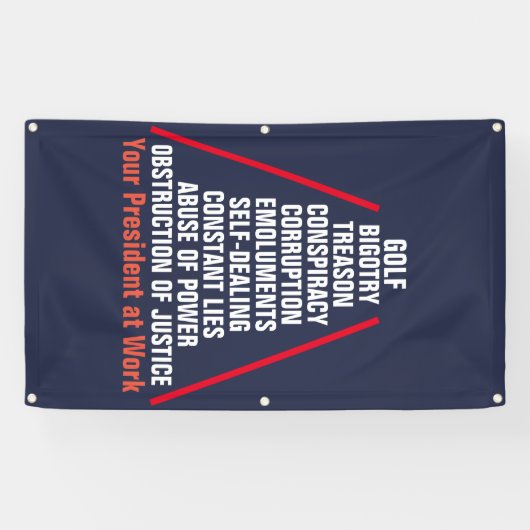 Verrat Korruption behindern Trump Banner (Horizontal)