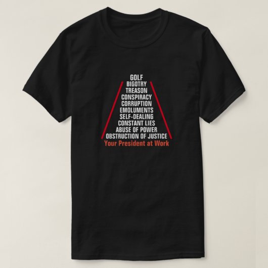 Verrat Korruption behindern Trump T-Shirt (Design vorne)