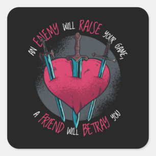 Verräter Quadratischer Aufkleber