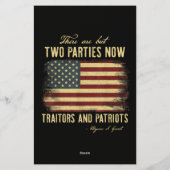 Verräter und Patrioten Briefpapier (Rückseite)