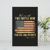 Verräter und Patrioten Briefpapier (Stehend Vorderseite)