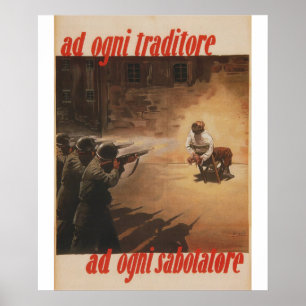 Verräter zu jedem Propaganda-Plakat Poster
