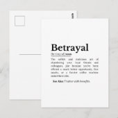 Verratyal Definition Funny Version Postkarte (Vorne/Hinten)