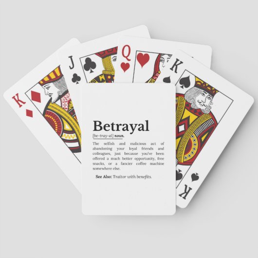 Verratyal Definition Funny Version Spielkarten (Rückseite)