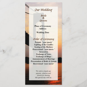 Verrazano Bridge bei Dawn Wedding Program Programm