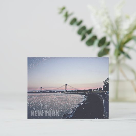 Verrazano Bridge - NYC Postkarte (Stehend Vorderseite)
