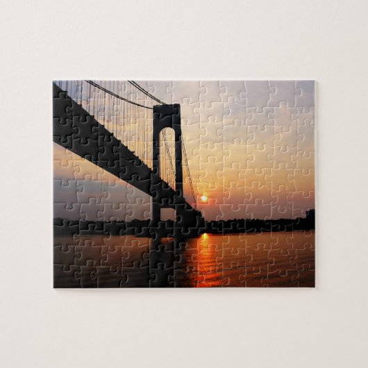 Verrazano-Brücke bei Morgendämmerung Puzzle (Horizontal)