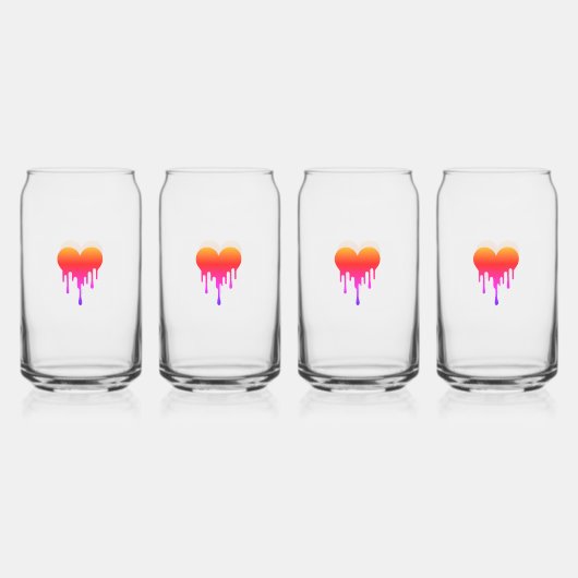 Verre Canette Drinkware Set - Small hearts, big bu Dosenglas (Vorderseite)