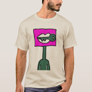 Verriegelte Stille Neo Retro Illustrationskunst T-Shirt