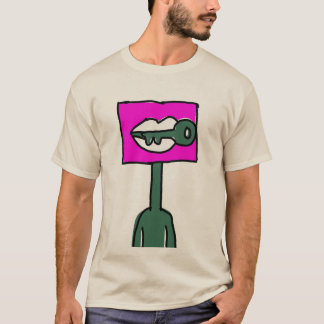 Verriegelte Stille Neo Retro Illustrationskunst T-Shirt