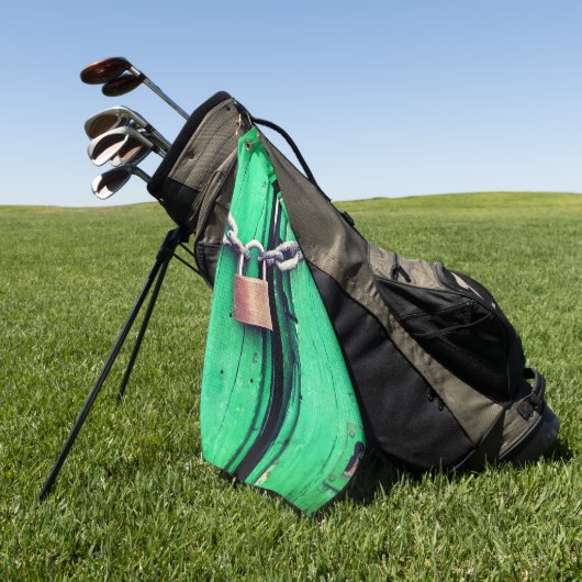 Verriegelung und Kette Golfhandtuch (Gras)
