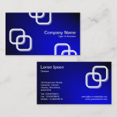 VerriegelungsQuadrate 3d - Spotlit - Blau Visitenkarte (Vorne/Hinten)